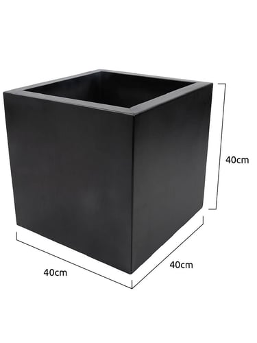 Multi-Edge FLORA Planter Black 40x40x40cm