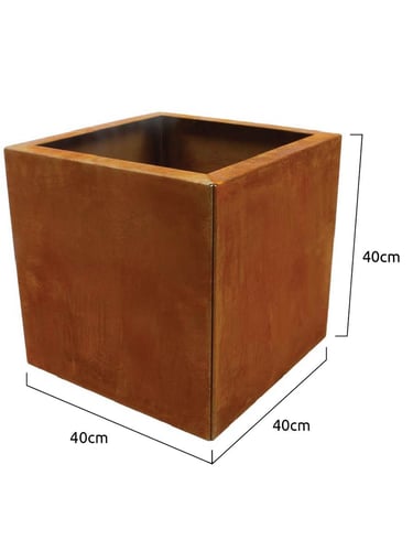 Multi-Edge FLORA Floreira Aço Corten 40x40x40cm