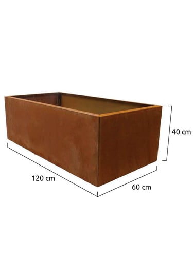Multi-Edge FLORA Floreira Aço Corten 120x60x40cm