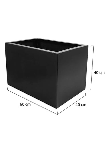 Multi-Edge FLORA Planter Black 60x40x40cm