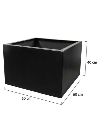 Multi-Edge FLORA Planter Black 60x60x40cm