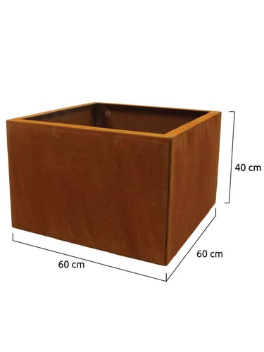 Multi-Edge FLORA Jardinière Acier Corten 60x60x40cm