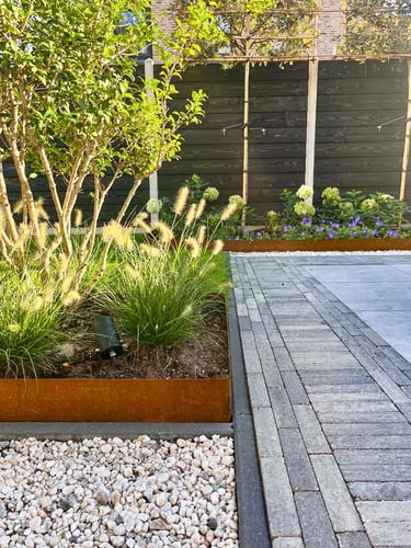 Bordure de jardin Multi-Edge METAL Acier Corten 100x37,5cm jardin paysagé