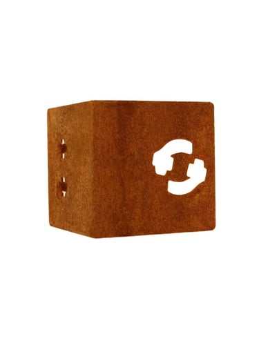 Multi-Edge METAL Corner Piece Corten Steel 7,5x7,5x7,5cm (for Multi-Edge METAL 17,5cm)