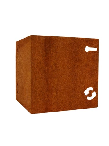Multi-Edge METAL Corner Piece Corten Steel 17,5x17,5x17,5cm (for Multi-Edge METAL 27,5cm)