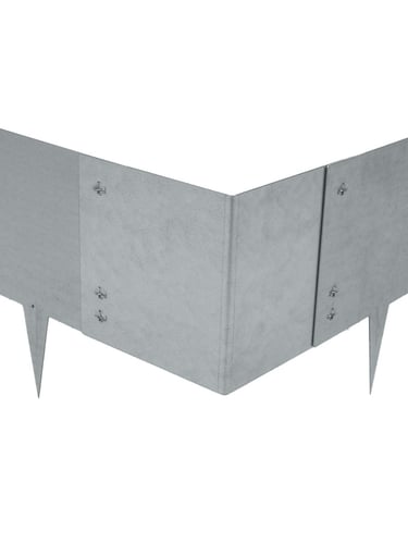 Multi-Edge METAL Pièce d'angle Galvanisé 27,5x27,5x27,5cm
