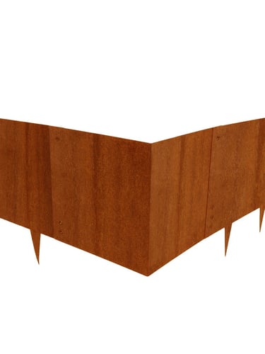Multi-Edge METAL Pièce d'angle Acier Corten 27,5x27,5x27,5cm