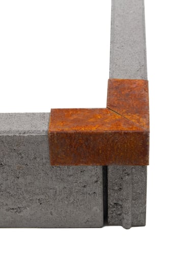Multi-Edge PROFILE Corten Steel U-profile Corner Piece 5x5x5x12cm