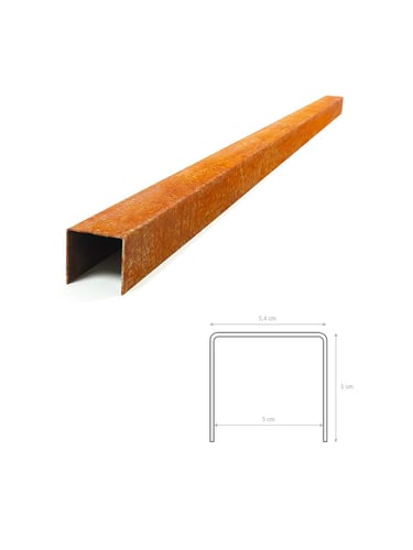 Multi-Edge PROFILE Corten Steel U-profile for kerbstones