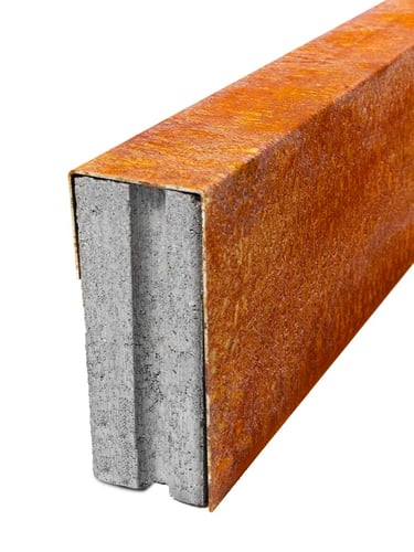 Multi-Edge PROFILE Corten Steel U-profile for kerbstones 15x6x5x149cm