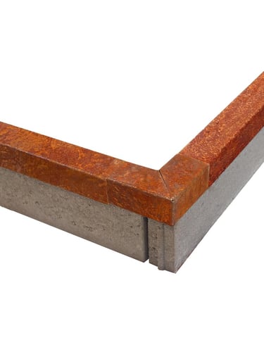 Multi-Edge PROFILE Corten Steel U-profile Corner Piece 5x6x5x12cm including U-Profile