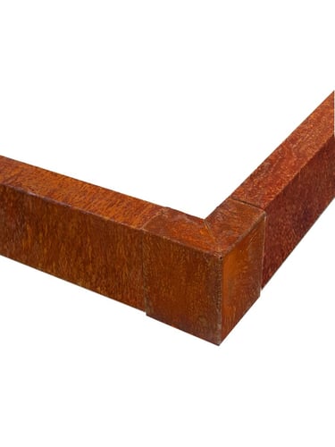 Multi-Edge PROFILE Corten Steel U-profile Corner Piece 15x6x5x12cm including U-Profile