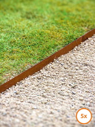 Multi-Edge METAL Afboording Corten staal 100x17,5cm, set 5 stuks