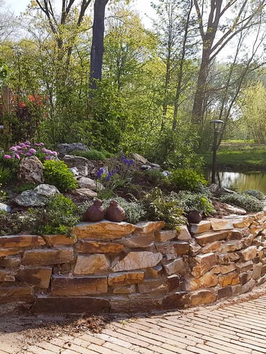 Pierre de mur quartzite jardin paysagé 