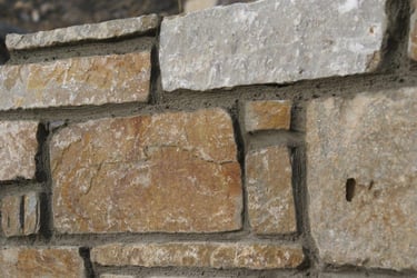 Pierre de mur quartzite jardin paysagé 