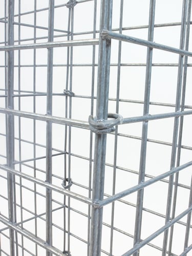 Panier de gabion 200x200x20cm Clip à anneaux