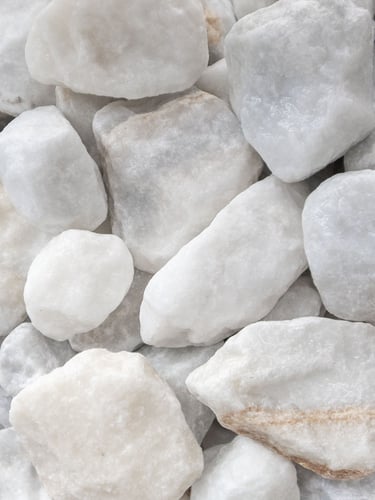 Pierres à gabion Carrara blanc 40 - 80mm (4 - 8cm) (humide)