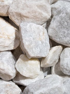 Pierres à gabion Crystal White marbre 40 - 80mm (4 - 8cm)