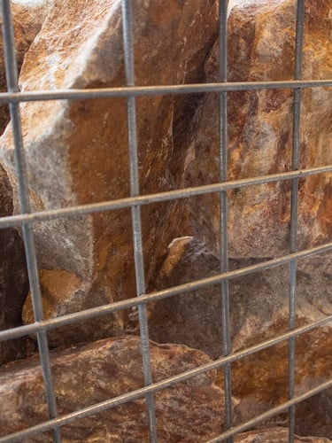 Pierres à gabion Grès rouge-rose 80 - 300mm (8 - 30cm)