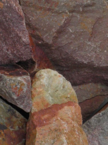 Pierres à gabion Grès rouge-rose 80 - 300mm (8 - 30cm)