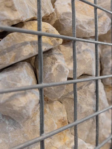 Pierres calcaires à gabion jaune Yellow Sun 60 - 120mm