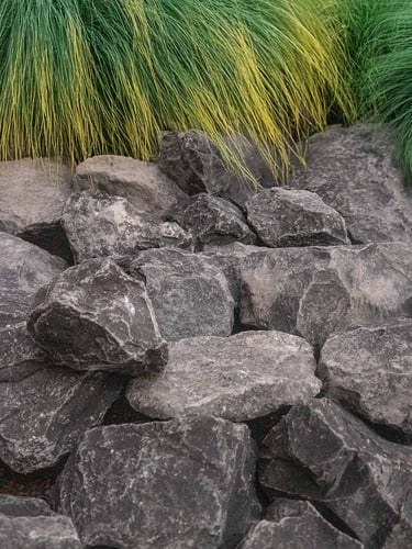 Pierres calcaires à gabion gris Doornik 32 - 63mm (3,2 - 6,3cm) paysagé