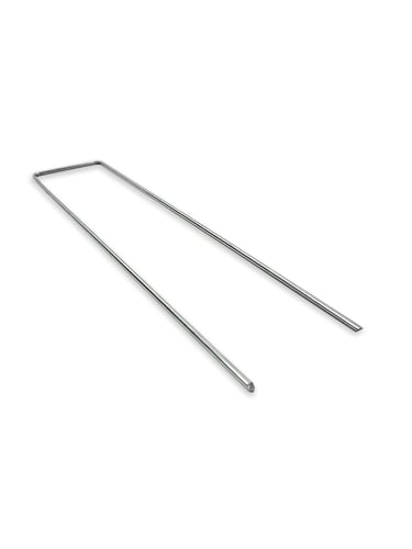 Piquets d'ancrage forme U galvanisé, 38cm x 8cm x 4mm