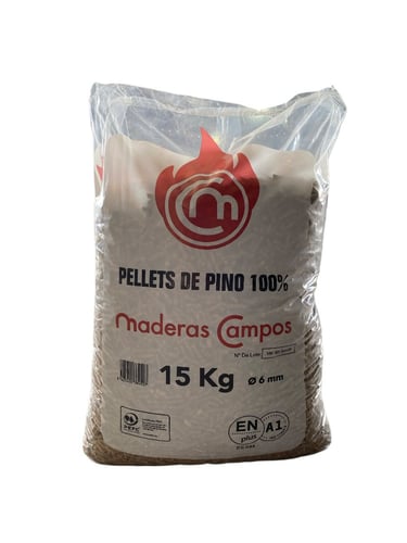 Pellets EN+A1 Palete com 70 sacos de 15 kg (1050 kg)