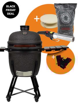 The Columbus Pro Line Large Urban Grey Compleet Kamado incl. Startersset
