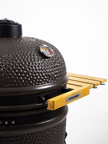 The Columbus Large Kamado Cinza Charcoal Completo