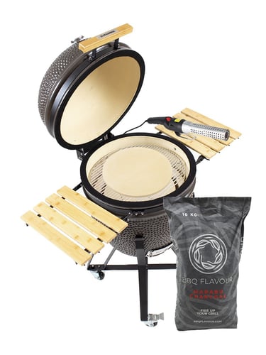The Columbus Large Kamado Cinza Charcoal Completo incl. Kit de iniciação