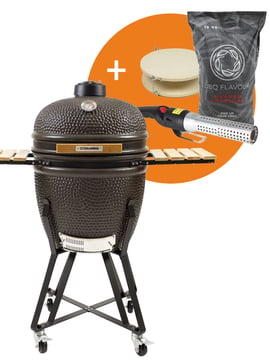 The Columbus Large Kamado Gris Charcoal Completa incl. Kit de iniciación