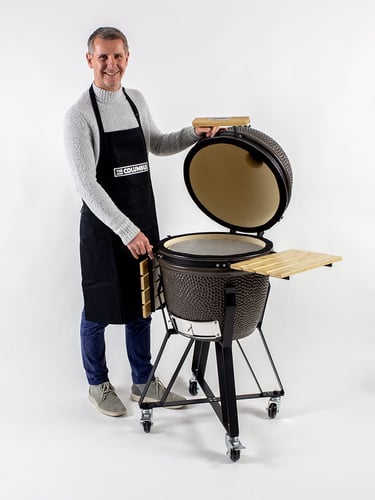 The Columbus Medium Kamado Gris Charcoal Completa