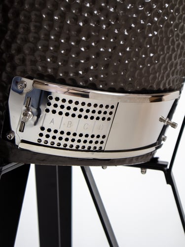 The Columbus Medium Kamado Gris Charcoal Completa, reja de ventilación