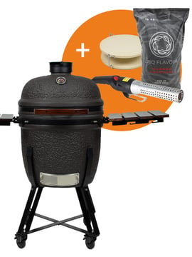 The Columbus Pro Line Large Urban Grey Compleet Kamado incl. Startersset