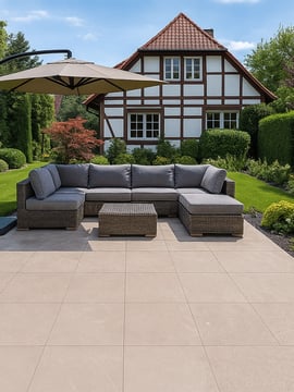 Ultra Time Stone Cenere 60x60x2cm verlegt