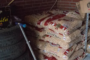 Houtpellets opslag Houtpellets opslag