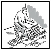 Grindmatten aanleggen Grindmatten aanleggen