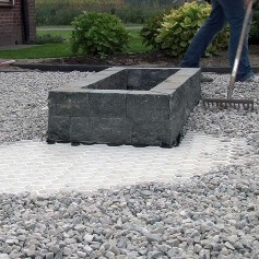 Geoceldas EasyGravel blanco instalación Geoceldas EasyGravel blanco instalación