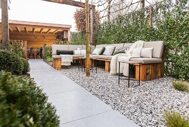 Ibiza stijl tuin aangelegd Ibiza stijl tuin aangelegd