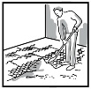 Installation de tapis de gravier : le remplissage