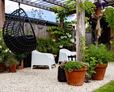 Jardin moderno con plantas